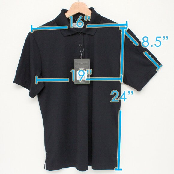 OnTour Womens Short Sleeve Collared Golf Shirt Medium Dark Navy Blue NWT - Picture 4 of 10